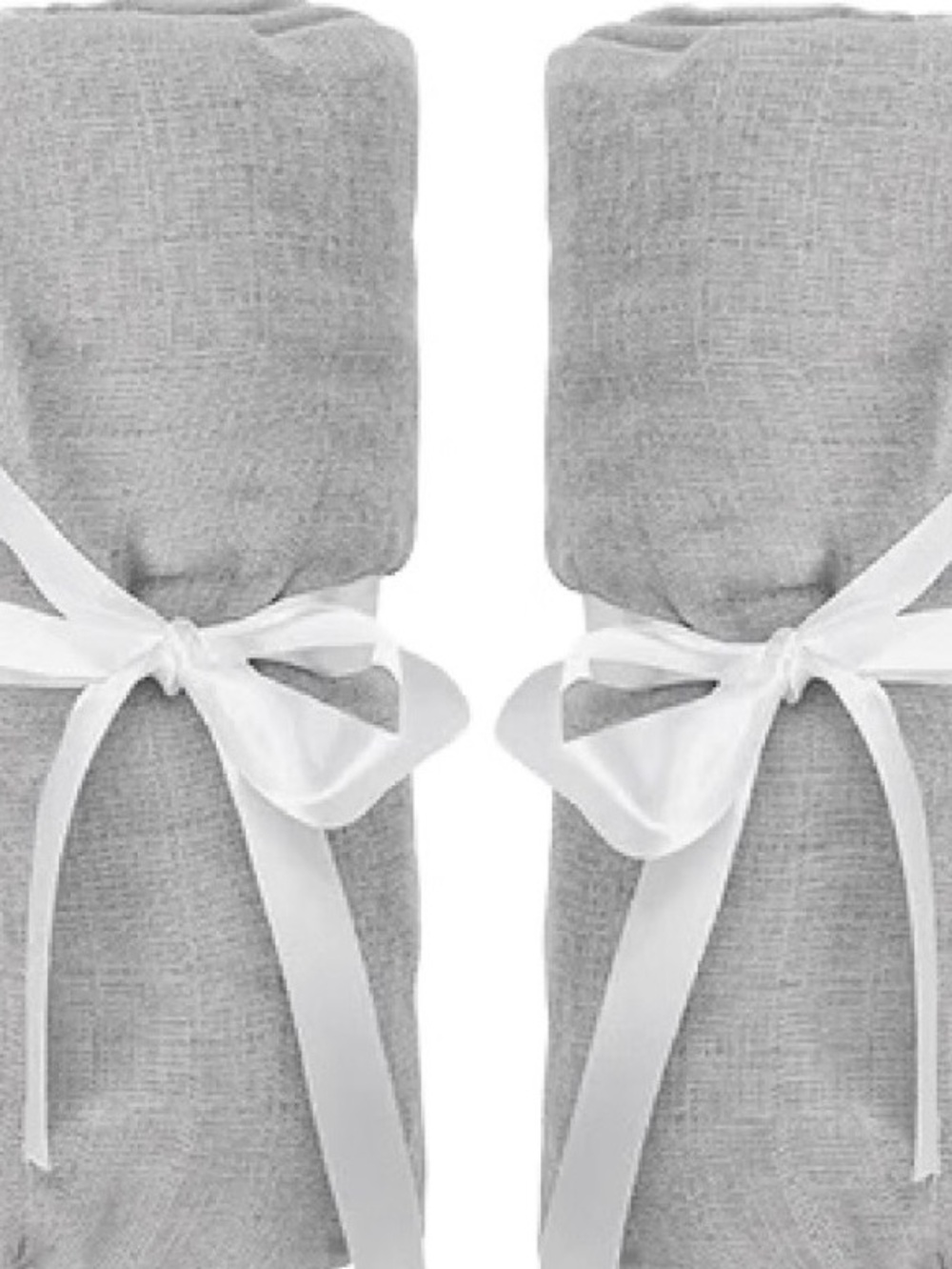 Newton Grey Muslin Travel Crib Fitted Sheet 2-Pack